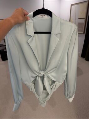 aritzia Tie-Front Bodysuit